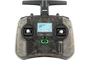 Radiomaster Pocket Hall Gimbal Transmitter Remote Control Portable Lightweight Built in LED Light Foldable Antenna Mode 2 (ELRS-Charcoal)