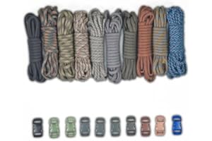 PARACORD PLANET Kit de Bricolage en paracorde de Type III avec Boucles de 250 kg