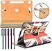 Produktbild Vodafone Tab Prime 6 - 9.6 inch Tablet Neues Design Universelle um 360 Grad drehbare PU-Leder Designer bunte Hülle mit Standfunktion - Cover - Tasche - Union Jack Von Gadget Giant®