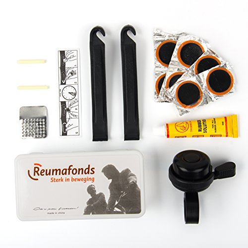 Preisvergleich Produktbild Fahrrad fahrradreparatur set + Fahrradklingel ,Profer Fahrrad Reparatur Reparaturkästchen Flickzeug Set Reifenabdichtsatz mit Fahrradglocke Bell Ring