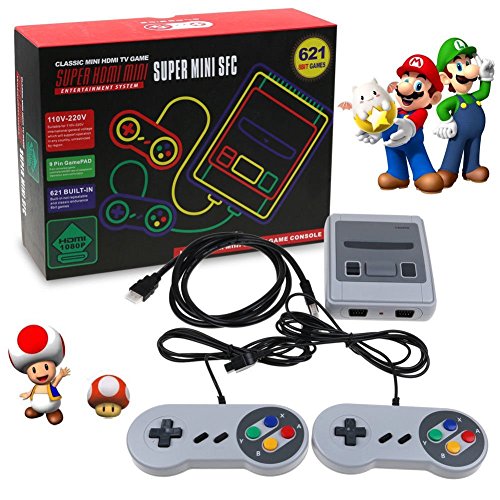 Preisvergleich Produktbild Nintendo Classic Mini-Konsole: Super Nintendo Entertainment-System2018 TV-Video-Spiele-Konsole, SMART HDMI CLASSIC IN 621 SPIELE 2 CONTROLLER BUILT
