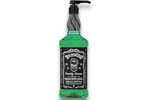 Gel de Afeitar Bandido para Hombre (1000 ml) Transparente, Afeitado Preciso, No Espumoso, para Contorno de Barba Con Cualquier Hoja o Navaja (Verde)
