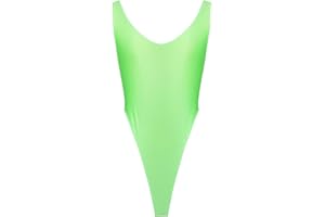 TiaoBug Women Sleeveless One-piece High Cut Thong Leotard Gymnastics Dancewear Bodysuit Swimsuit