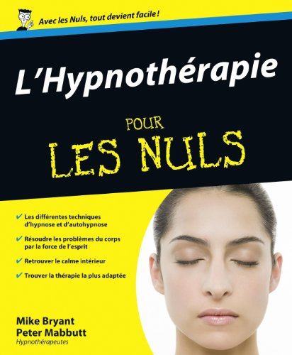 couverture de : L'hypnoth&eacute;rapie pour les nuls