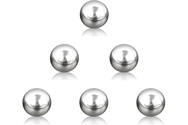 Kula i rostfritt stål, 6 stycken polerade fulla kulor, 20 mm diameter, dekorativa kulor trädgård
