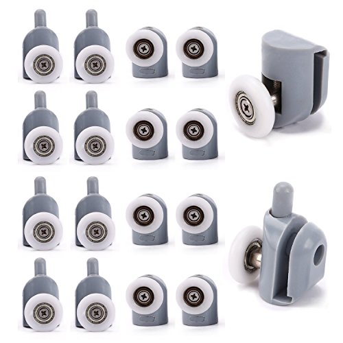 Lance Home 8 stk Obere / Untere Duschkabinenrollen Türrolle Schiebetürbeschlag Glastürrolle Rollenführung Rolle 25mm - 6