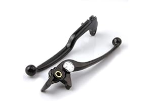 JaneShop Leve freno in lega di alluminio per moto Leva frizione adatta per Kawasaki ZX6R-636 ZX6R ZX6RR ZX9R ZX10R ZX12R (Nero)