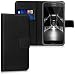 Produktbild kwmobile Hülle für Motorola Moto G5 - Wallet Case Handy Schutzhülle Kunstleder - Handycover Klapphülle mit Kartenfach und Ständer Schwarz