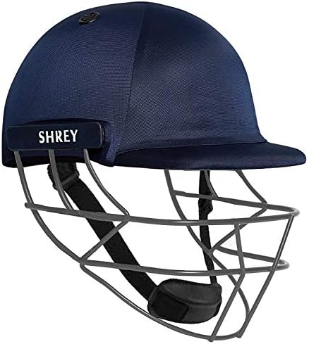 Shrey Performance Mild Steel Visor Cricket Helmet, Men's (Navy Blue)