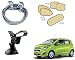 Auto Pearl Premium Quality Car Accessories Combo of Full Steel Towing Tow Cable 2000kgs 6mm Heavy Duty 4Mtr. & Universal Car Windshield Mount Holder Mobile Stand. & Premium Quality Car Auto Window Side Chipkoo Sunshade Curtains Beige Set of 5 Pcs. For Chevrolet Beat Type-2 RS.997.00