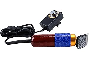 zalati Tufting Trimmer Mat Clippers Kit, 2 Stück Limit Comb 6 Gears Einstellbare Geschwindigkeit/Geräuscharm/Holzgriff für die Tufting-Teppichherstellung – 200 W