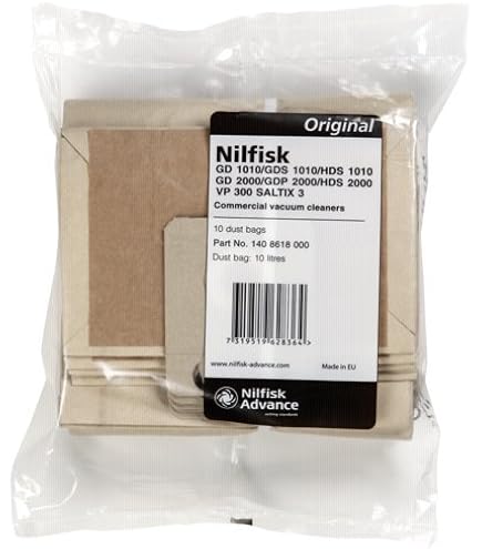 5 Sacs à Poussière En Microfibre Pour Aspirateur Nilfisk Wet & Dry – Compatibles Modèles 20, 30, GD1000 Et Plus | Lot économique