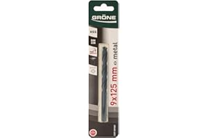 GRÖNE Punte per Metallo - Acciaio HSS - Compatibili con Macchine a Mandrino Tradizionali - Elevata Velocità di Taglio - Non Si Surriscalda - 9 mm 1 pz.