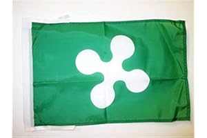 BANDIERA LOMBARDIA 45x30cm - BANDIERINA LOMBARDA - REGIONE ITALIA 30 x 45 cm cordicelle - AZ FLAG