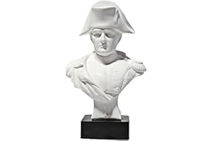 DANILA-SOUVENIRS Francuski cesarz Napoleon Bonaparte marmur biust statuetka rzeźba biała 13 cm