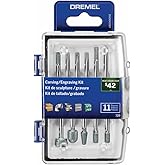 Dremel 729-01 oyma ve grav&uuml;r aleti aksesuar seti, 11 par&ccedil;a, sınıflandırılmış, ahşap, metal ve cam &uuml;zerinde kullanım i&ccedil;in m&uuml;ke