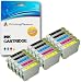 Produktbild 15 PREMIUM Druckerpatronen für Epson Stylus S20, S21, SX100, SX105, SX110, SX115, SX200, SX205, SX209, SX210, SX215, SX218, SX400, SX405, SX410, SX415, SX510W, SX515W, SX600FW, SX610FW, D78, D92, D120, DX400, DX4000, DX4050, DX4400, DX4450, DX5000, DX5050, DX6000, DX6050, DX7000, DX7400, DX7450, DX8400, DX8450, DX9200, DX9400F, DX9450 / Stylus Office B40W, B300F, BX310FN, BX600FW, BX610FW | kompatibel zu Epson T0711, T0712, T0713, T0714 (T0715)