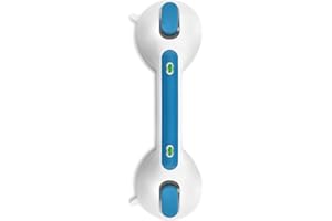 Newthinking Poignée Ventouse, Poignee Securite Salle de Bain, Barre d'appui Douche Ventouse, Barre d'appui WC, Poignée Ventouse Salle de Bain, Pour Personnes Âgées Handicapés Enfants(Bleu)