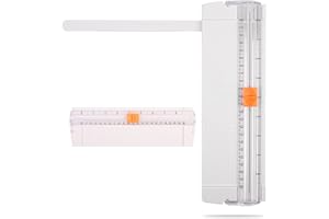 ALLWYOU A5 A4 Paper Cutter, Paper Trimmer Guillotine Paper Cutter Scrapbooking Tool with Side Ruler for Craft Paper, Coupon, Label and Cardstock(White)