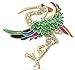 Produktbild SaySure - Chic Red-crowned Cranes Wings Rhinestone Brooch Pin