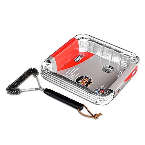Weber Grill Set Dreiseitige Grillbürste 30 cm - Weber 6314 Gemüsegrillpfannen / 4 stk.