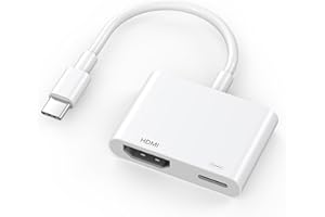 TAYTE USB C auf HDMI Adapter [MFi-Zertifiziert] Digitaler AV Audio-Dongle, 1080P 4K Video und Audio Sync Bildschirm Konverter Typ-C auf HDMI Adapter für iPhone 17/16/15/MacBook/iPad Pro/TV/Projector/Monitor