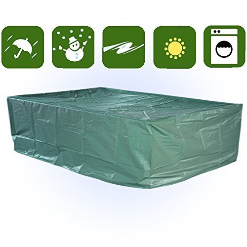 Runden Rechteckig Terrasse Gartentisch Schutzhülle Schwenkdeckel Gartenmöbel Abdeckhaube (für rechteckig gartentisch GWS15N)