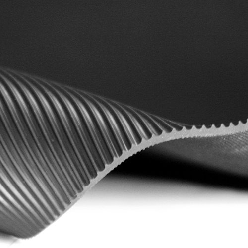 Feinriefenmatte | 1m²: 1,0 x 1,0m [Größe + Farbe wählbar] Stärke: 3mm | Farbe: Schwarz - 4