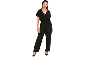 Trendyol Woman Plain Woven Plus Size Overalls Overol para Mujer