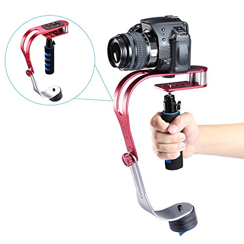Neewer   en alliage d aluminium Poign  e Stabilisateur    main lev  e  capacit   de charge 1  kilogram 1KG  avec Phone Clip et Mount Adapter  pour appareils photo r  flex num  riques tels que Nikon  Canon  Sony A7 A7ii A7R A7S  iPhone 6s 6 5S 5 4S 4  GoPro