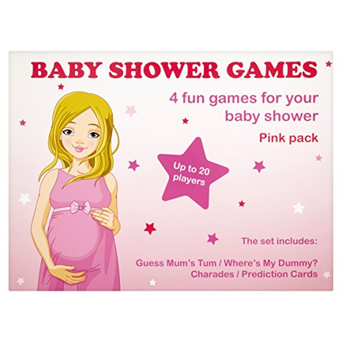 Baby Shower Games 4 Pack, (Pink - 20 players)