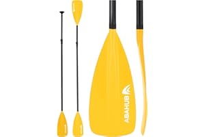Abahub Pagaia SUP Alluminio Remi SUP Paddle Stand Up Paddle Telescopico 173-213 cm Rivestimento in PU per SUP Surf Board Boating, Nylon Plastic Blade Nero/Blu/Verde/Rosso/Arancione/Giallo
