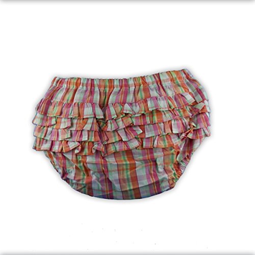 Bébé Bloomer - Culotte de bébé, culotte, arrière Pompe froncée, Orange/Rose/Vert, Boy/Girl, Taille L, 18-24 mois, 100% coton