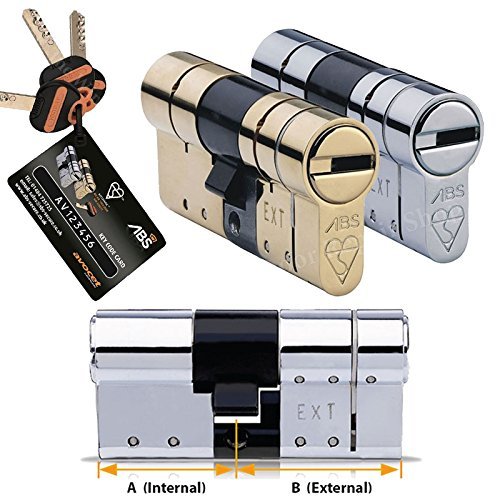 Cerradura cilíndrica de alta seguridad para puertas; hecha con plástico ABS, de cromo, por Avocet