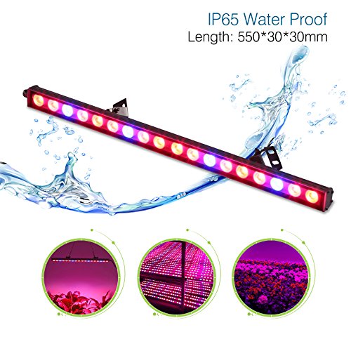 Roleadro ® 54w Led Grow Light Bar für Gewächshaus Pflanze IP65 Waterproof Blue and Red Light 550x30x30mm (1 ,54w)