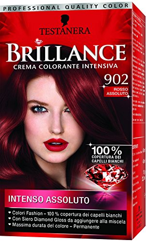 Schwarzkopf, Brillance, Crema Colorante Intensiva Permanente, 902 Rosso Assoluto