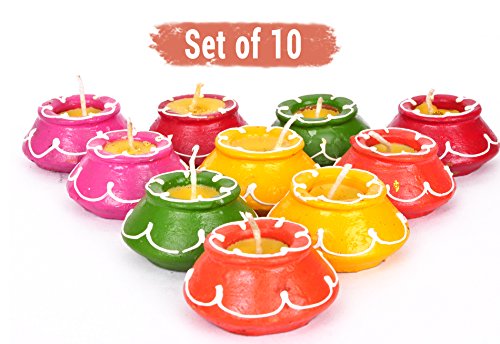 TiedRibbons® Matki Candles | Diwali Candles Set | Tealight Diya | Tea...