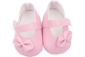 DUORUIMI Puppenschuhe, süß mit Schleife, für 18 Zoll American Girl Doll