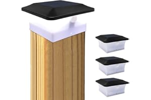 ‎GEYUEYA HOME GEYUEYA Home 4 pcs Solar Pfostenkappen Leuchte, 32LED Solar Zaunpfosten Lampe mit Bewegungssensor, IP65 Wasserdicht Solar Säulenlampe Landschaft Lampe für Zaunpfosten, Leitplanke, Deck(10cm*10cm)