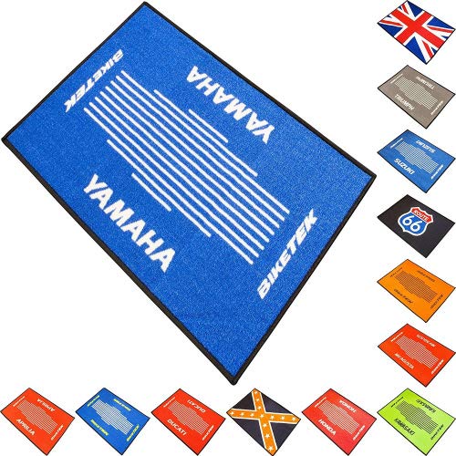 BikeTek tapis d'entrée de porte Welcome, 90 cm x 60 cm, en caoutchouc antidérapant au dos