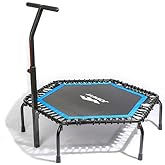 JOINFIT Katlanabilir Tutunmalı Fitness Trambolin Mavi - 150 kg Taşıma Kapasiteli