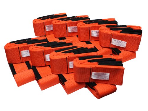 Forearm ForkliftL74995CN8 2-Person Moving Straps Lift and Carry Furniture, Appliances, Mattresses or Item to 800 lbs. Safely and Easily Like a Pro, Orange, 8-Pack