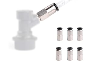 HOPSBREW 6 x Push In 5/16" FFL Connettore Raccordo (Suit MFL Disconnect) Home Brew