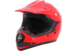 Zorax Red M (51-52cm) Kids MX Motocross Helmet Children Motorbike Dirt Bike Helmet ECE 22-06