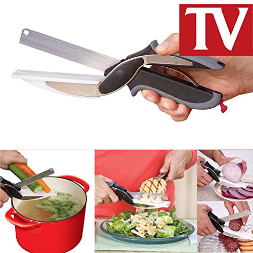 Hochwertige 2 in 1 Clever Cutter, Cutting Board Schere AS SEEN ON TV, Food Chopper Küchenmesser und Schneidebretter Complex