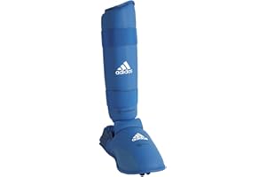 adidas Shin And Removable Instep Pads, WKF-Parastinchi per Karate e Collo del Piede Rimovibili Unisex