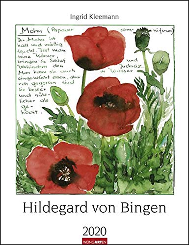 Hildegard von Bingen. Wandkalender 2020. Monatskalendarium. Spiralbindung. Format 30 x 39 cm