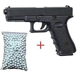 Stti Airsoft Type Glock G17 Pistolet à Ressort Noir avec Sachet de 600 Billes offertes (0.5 Joule)