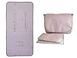 ✔ Divertido set de 3 piezas a conjunto: bolso bandolera para carrito de bebé, colchoneta y cambiador