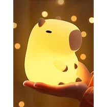 Capybara Schreibtischlampe Für Kinder – Dimmbar, Mit Bleistiftspitzer & Augenschutz – USB-ladbar, 2 Farbtemperaturen